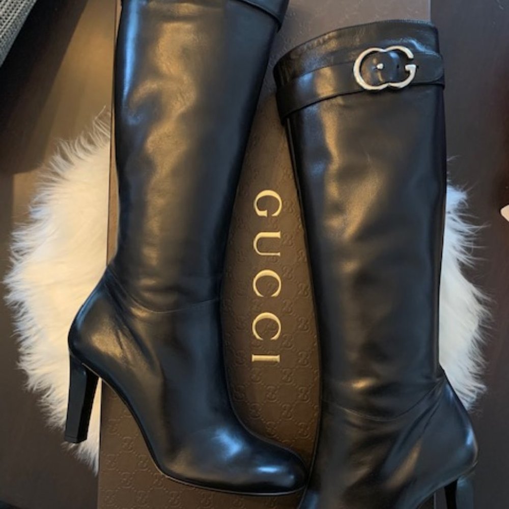 NWB Gucci Sachalin Boots Black leather